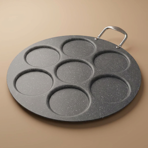صاج جرانيت هاشفير، 40 سم، بيد استيل، مسطح - رمادي product image