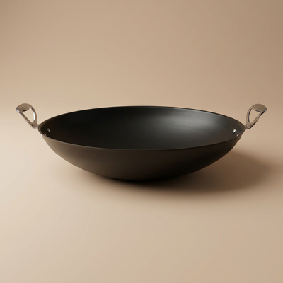 مقلاة ياباني ستانلس استيل السيف غاليري، 42 سم، يد فضي - أسود product image 1