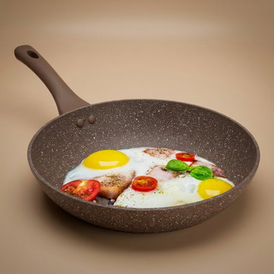 مقلاة جرانيت روكي، 30 سم - بني product image 1