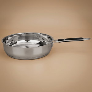 Rocky Steel frying pan with silicone handle, 24 cm - silver product image