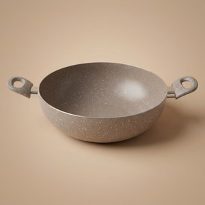 مقلاة جرانيت روكي، 32 سم، عميق، بيدين - بيج product image