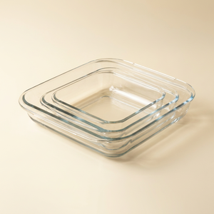 طقم صواني فرن زجاج ميروليكس، 3 قطع - شفاف product image