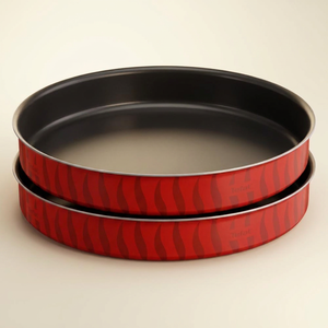 Tefal Red Flame oven tray set, 34+30 cm, round, 2 pieces - red product image