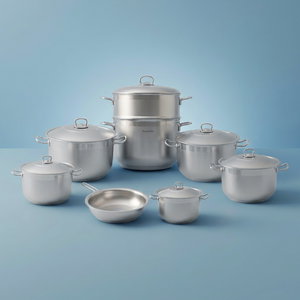 طقم قدور استيل أربيل هاشفير، 14 قطعة - فضي product image