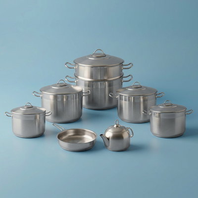 طقم قدور استيل أربيل هاشفير، 14 قطعة - فضي product image 1