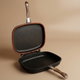 Titanium + Granite Double Sided Grill Pan, 5.6 L, 36 cm, Rectangle, Wooden Handle - Dark Blue product image 1