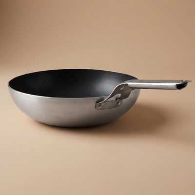 مقلاة ووك استيل هاشيفر، يد استيل، 30 سم - فضي product image 1