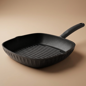 مقلاة شواء المونيوم مطلي تيفلون روبوست، 28 سم، مربع - رمادي غامق product image
