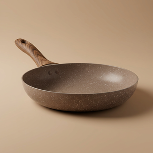 طاوة جرانيت روكي، يد خشبي، 24 سم - بني product image