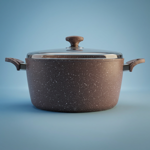 قدر طهي جرانيت صافلون، 1.75 لتر، 18 سم، غطاء - بيج غامق product image
