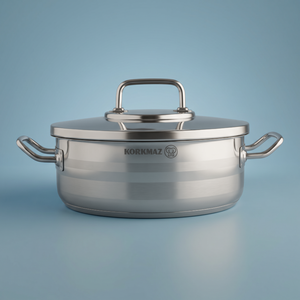 قدر بغطاء ستانلس ستيل استرا 2 كوركماز، 7.5 لتر، 30 سم - فضي product image