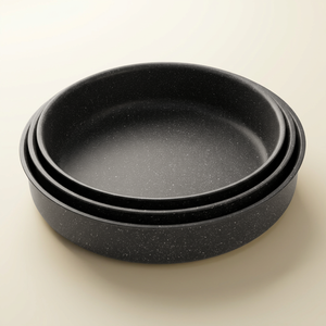 طقم صواني فرن جرانيت هاشفير، 3 قطع، دائري - رمادي غامق product image