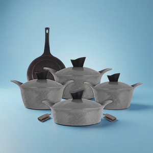 طقم قدور جرانيت تورنادو، 9 قطع - رمادي product image