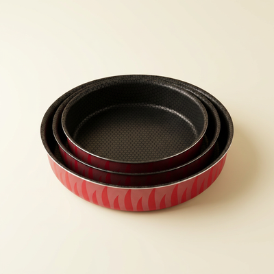 طقم صواني فرن المونيوم ريد فلام، 3 قطع - احمر product image 1