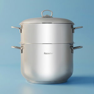 قدر طبخ بالبخار استيل هاشفير، 28 سم - فضي product image