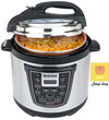 Edison Electric Pressure Pot, Tefal Inner Pot, 1300 watt, 8L, 8 Cooking Functions, VT-802D - Silver Black product image 1