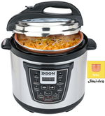 Edison Electric Pressure Pot, Tefal Inner Pot, 1300 watt, 8L, 8 Cooking Functions, VT-802D - Silver Black product image 1