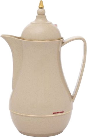 Rotpont thermos, 1 liter, glass inner container, plastic outer shell - dark beige product image