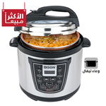 قدر ضغط كهربائي إديسون، وعاء داخلي تيفال، 800 واط، 4 لتر، 10 وظائف طبخ، VT-402D - أسود فضي product image 1