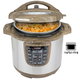 قدر ضغط كهربائي إديسون، وعاء داخلي جرانيت، 1400 واط، 10 لتر- فضي خشبي product image 1