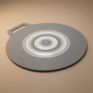 صاج جرانيت كريب مسطح روكي، 40 سم، بيد - رمادي product image