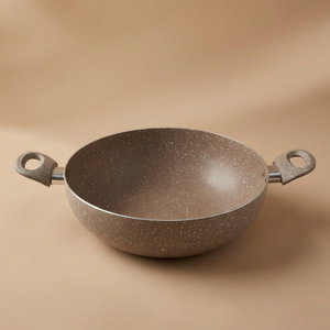 Rocky Granite Deep Frying Pan, 30 cm, 2 Handles - Beige product image