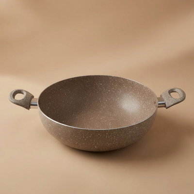 مقلاة عميقة جرانيت روكي، 30 سم، بيدين - بيج product image 1