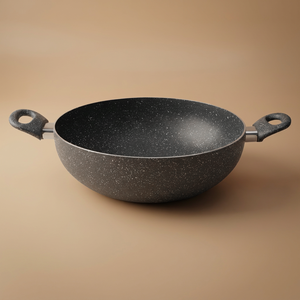 مقلاة جرانيت روكي، عميقة، 28 سم، بيدين - رمادي product image