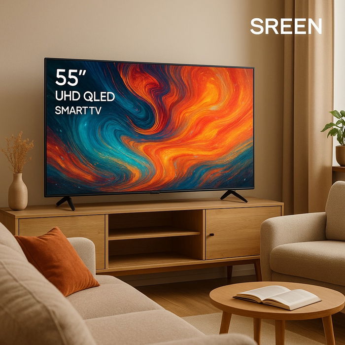 تلفزيون بدون اطار سمارت سرين، 55 بوصة، QLED، 4K، SRET-55S4KQ2 - اسود product image 2