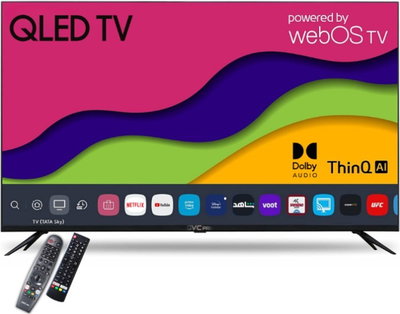 تلفزيون سمارت بدون اطار جي في سي برو، 50 بوصة، شاشة QLED، 4K UHD، نظام ويب او اس، ريموت ماجيك، 50GWQ6101 - اسود product image 1