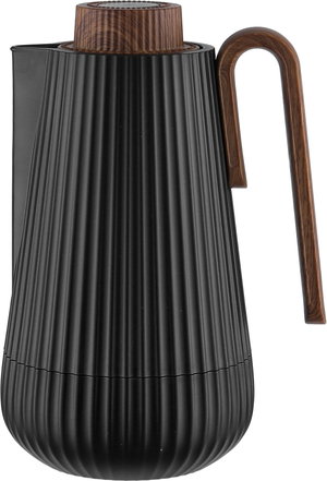 Glory Sumo Thermos, 0.7 Liter, Wooden Handle, Glass Interior, Push Button - Black Wood product image 2