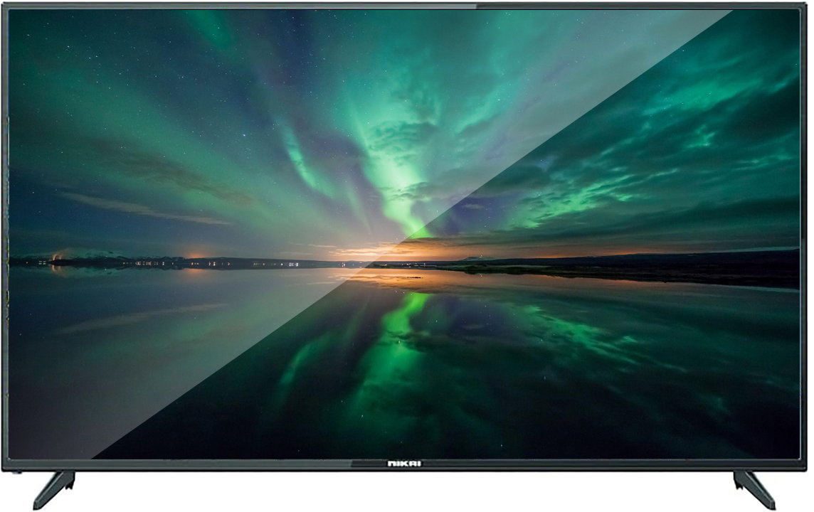 Nikai Frameless Smart TV, 58 inches, 4K, UHD, Android system - Black