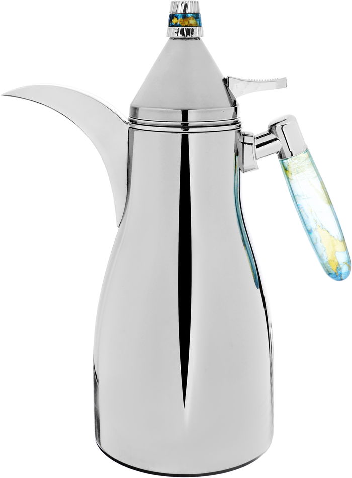 Al Saif Gallery Maimouna Steel thermos Set, 2 Pieces, 1 Liter - Silver product image 2