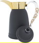Al Saif Gallery Qamar thermos set, 1 liter, thermal glass inner container, steel outer shell - dark gray product image 5
