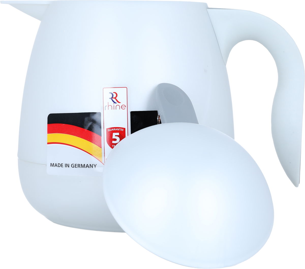 Al-Rhine thermos, 0.5 liters, compressor, thermal glass inner container, plastic outer shell - white product image 4