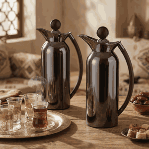 طقم ترامس الثريا السيف غاليري، قطعتين، 1/1 لتر، خامة داخلية زجاج، يد اسود، غطاء ضغاط - اسود product image 2