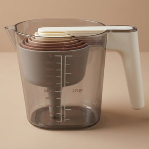 طقم اداوت قياس اكريليك السيف غاليري، 1 لتر - شفاف product image