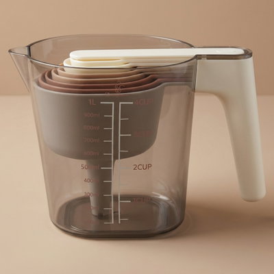 طقم اداوت قياس اكريليك السيف غاليري، 1 لتر - شفاف product image 1