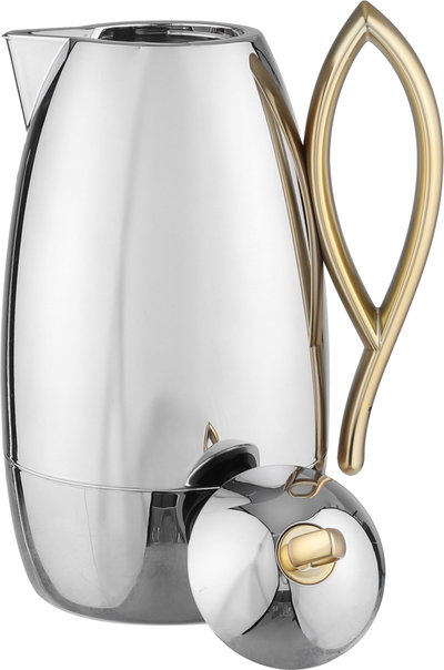 Al Saif Gallery Al Ola Thermos Set, 21 Pieces, with Tray, Tea & Coffee Cups - Silver Gold product image 7