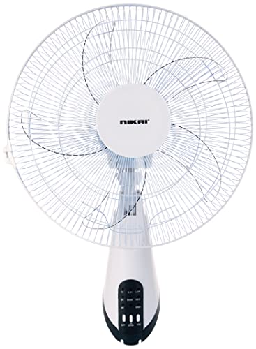 مروحة حائط نيكاي، 16 بوصة، 5 شفرات، 3 سرعات، NWF1636RT1 - ابيض product image 2