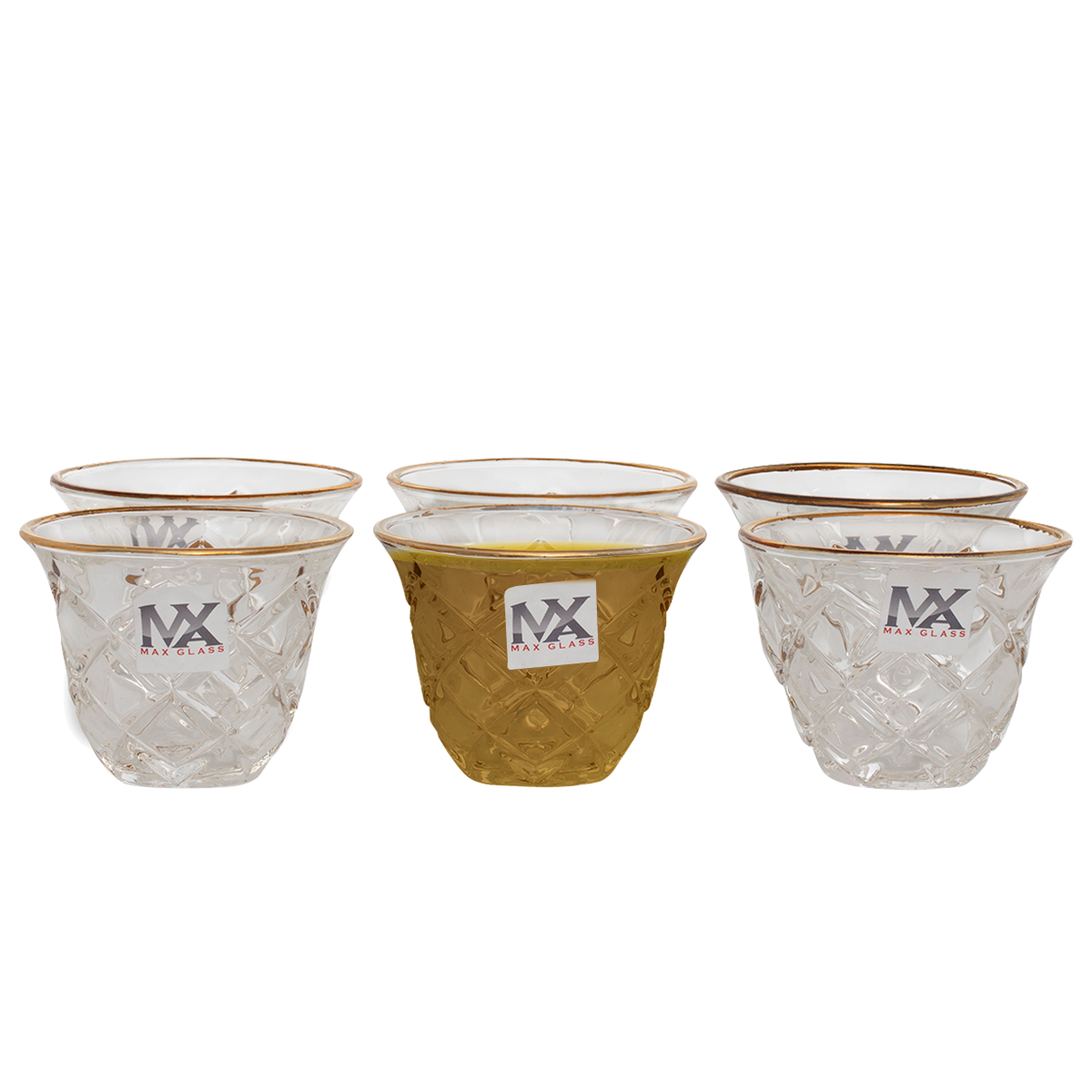 Al Saif Gallery Glass Cups Set, 6 Pieces - Clear product image