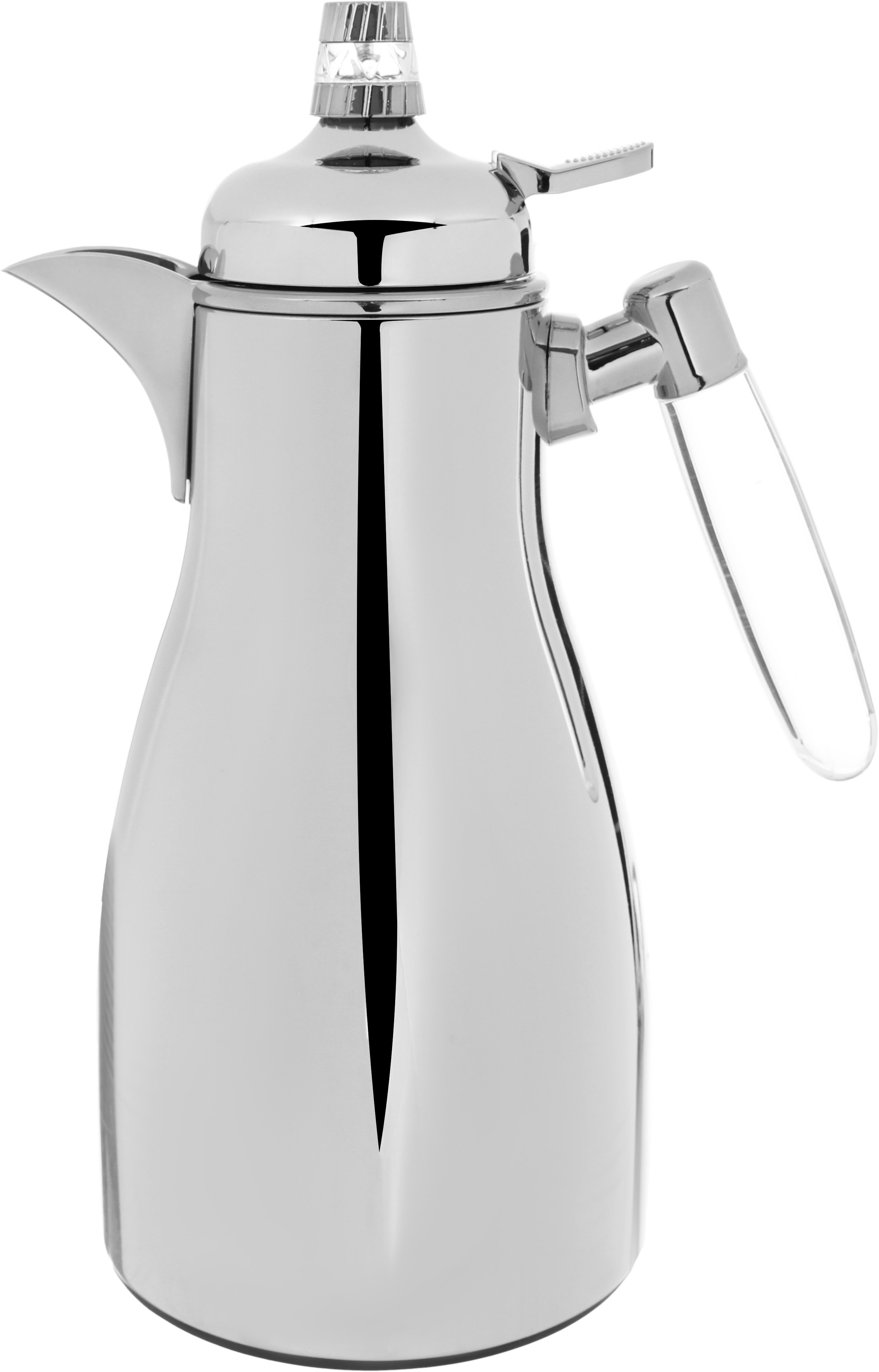 Al Saif Gallery Maimouna thermos set, two pieces, 1/1 liter, thermal glass inner container, steel outer shell - silver product image 3