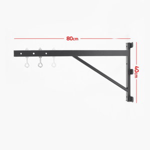 Kangaroo 11000004 Boxing Bag Holder, 80 x 40 cm, Round Steel Hooks, 11000004 - Black product image 2