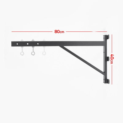 Kangaroo 11000004 Boxing Bag Holder, 80 x 40 cm, Round Steel Hooks, 11000004 - Black product image 2