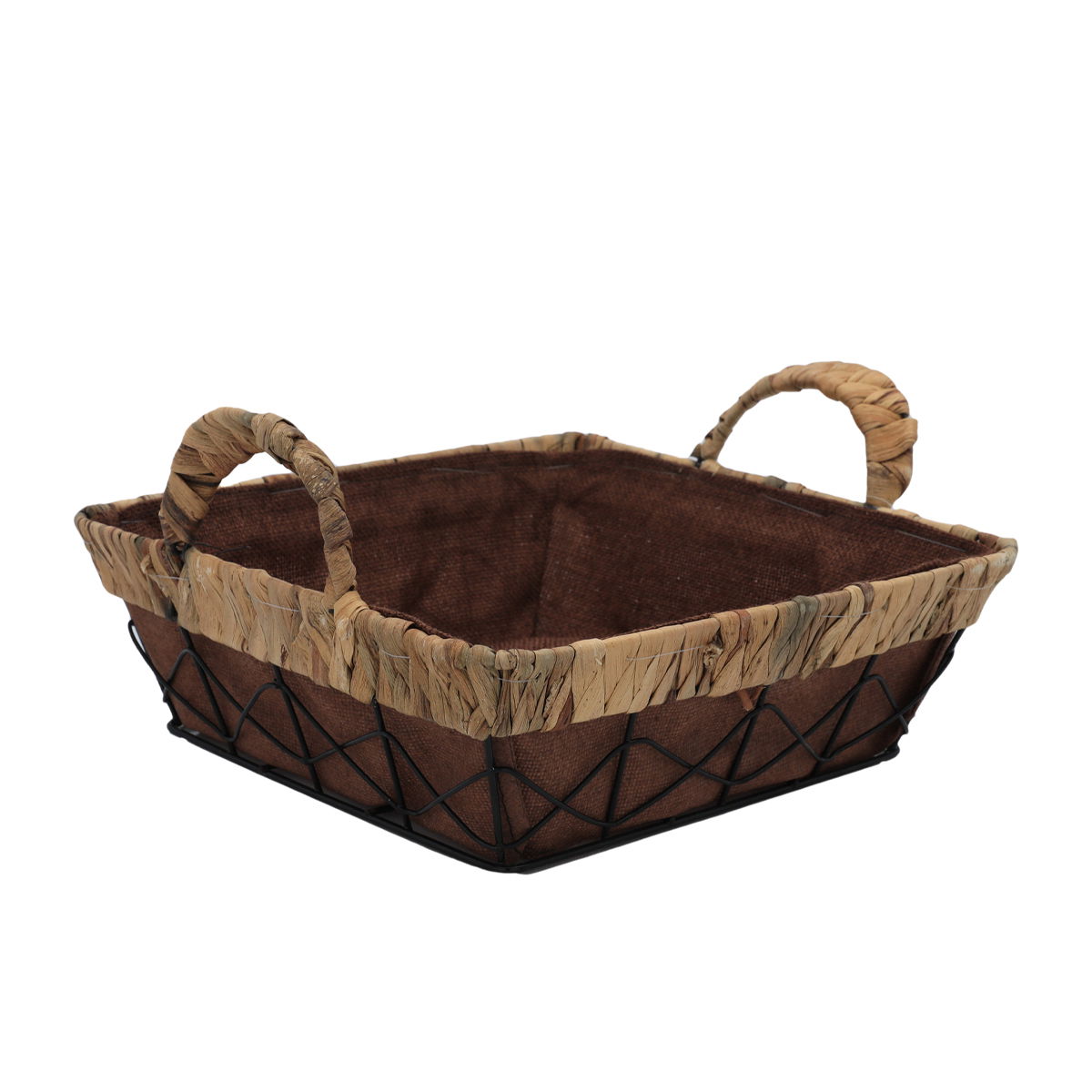 Al Saif Gallery Wicker Serving Basket, Square - Brown product image