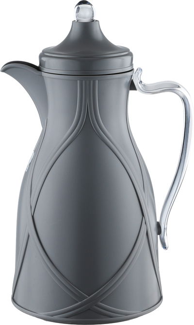 طقم ترامس طيف السيف غاليري، 0.7 / 1 لتر، 2 قطعة، خامة داخلية زجاج، يد شفاف، غطاء ضغاط - رمادي غامق product image 6