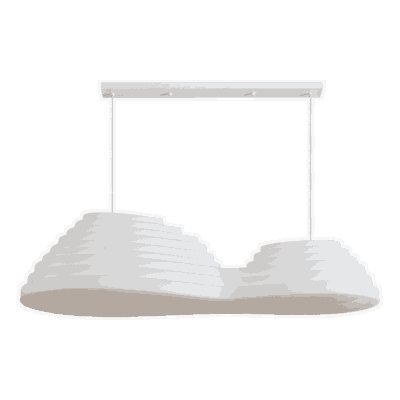 Modern aluminum acrylic chandelier, two lights, E27 bulb base - white product image 6