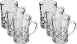 طقم بيالات للشاي ماكس زجاج السيف غاليري، 6 قطع، بيد زجاج - شفاف product image