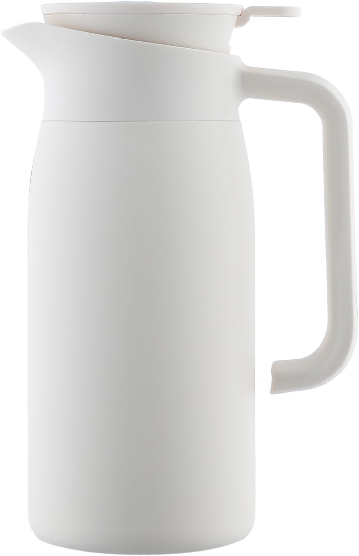 Rana Al Saif Gallery Thermos, 1.5L, Stainless Steel Inner Carrier, Stainless Steel Outer Body, Touch Screen - White product image 1