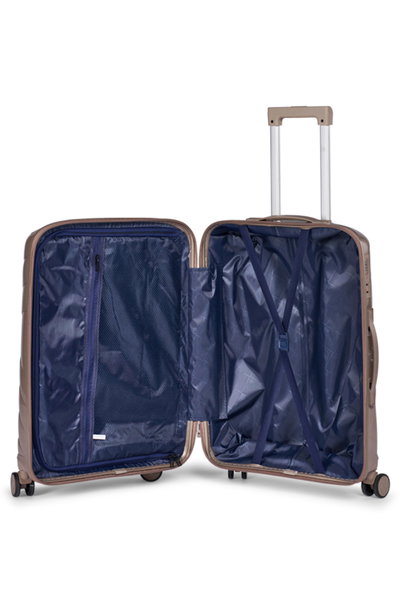 طقم شنط سفر بولي بروبيلين ليمرا، 3 مقاسات، 4 عجلات، LMA-1926 - ذهبي product image 6